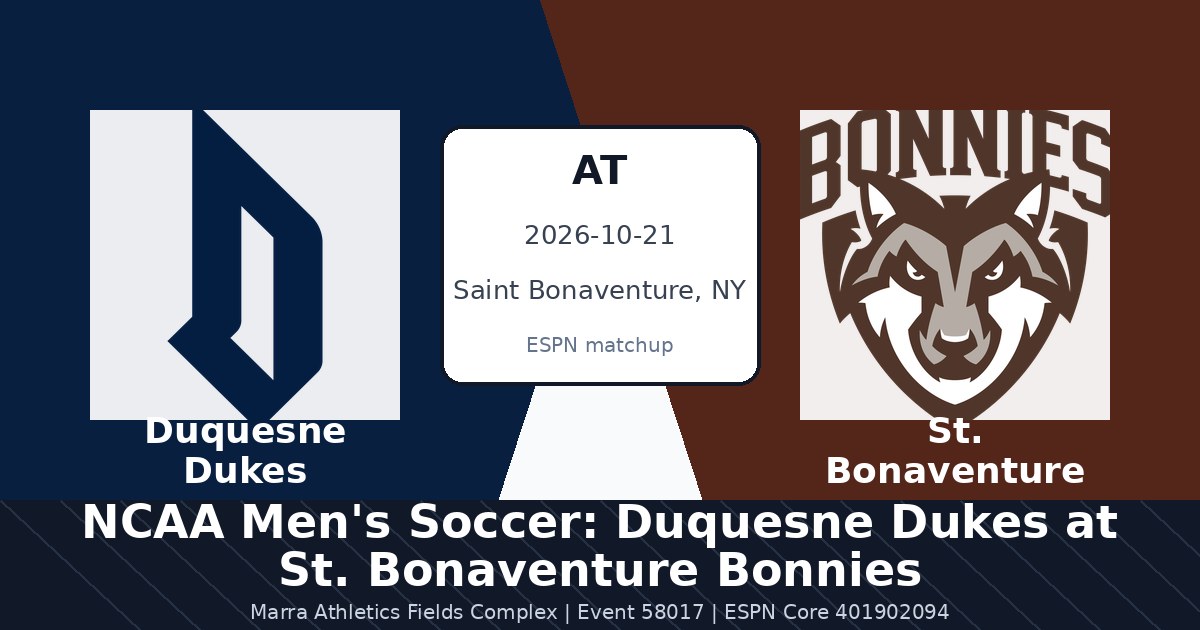 NCAA Men's Soccer: Duquesne Dukes at St. Bonaventure Bonnies photo in Saint Bonaventure, NY
