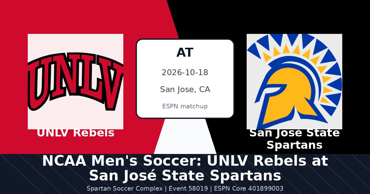 NCAA Men's Soccer: UNLV Rebels at San José State Spartans photo in San Jose, CA