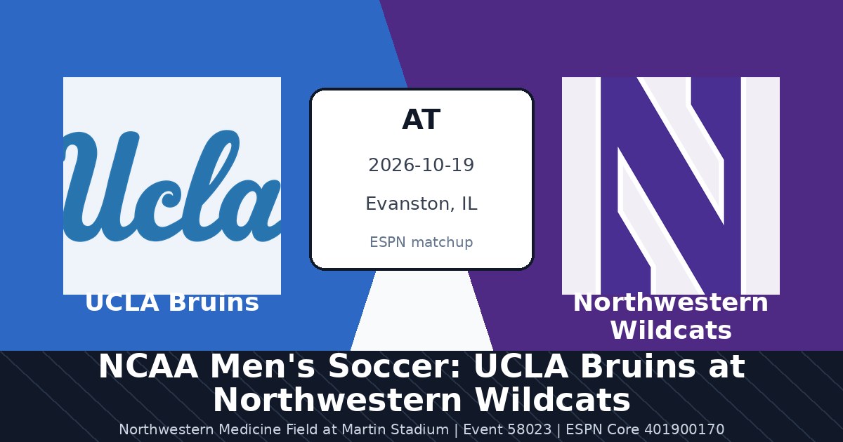 NCAA Men's Soccer: UCLA Bruins at Northwestern Wildcats photo in Evanston, IL