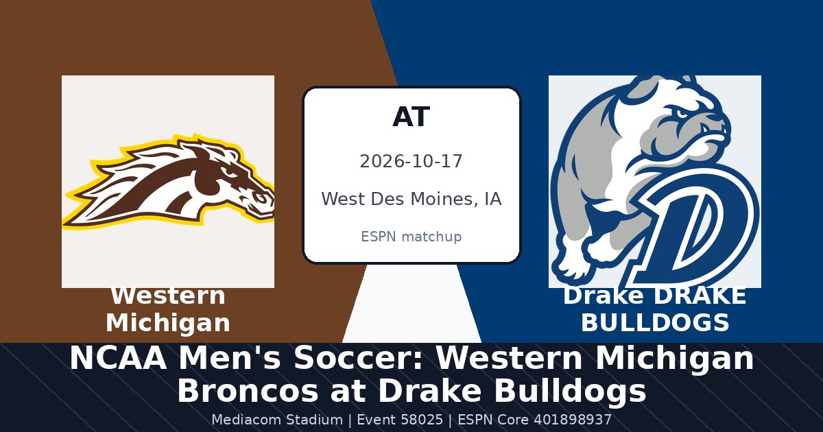 NCAA Men's Soccer: Western Michigan Broncos at Drake Bulldogs photo in West Des Moines, IA