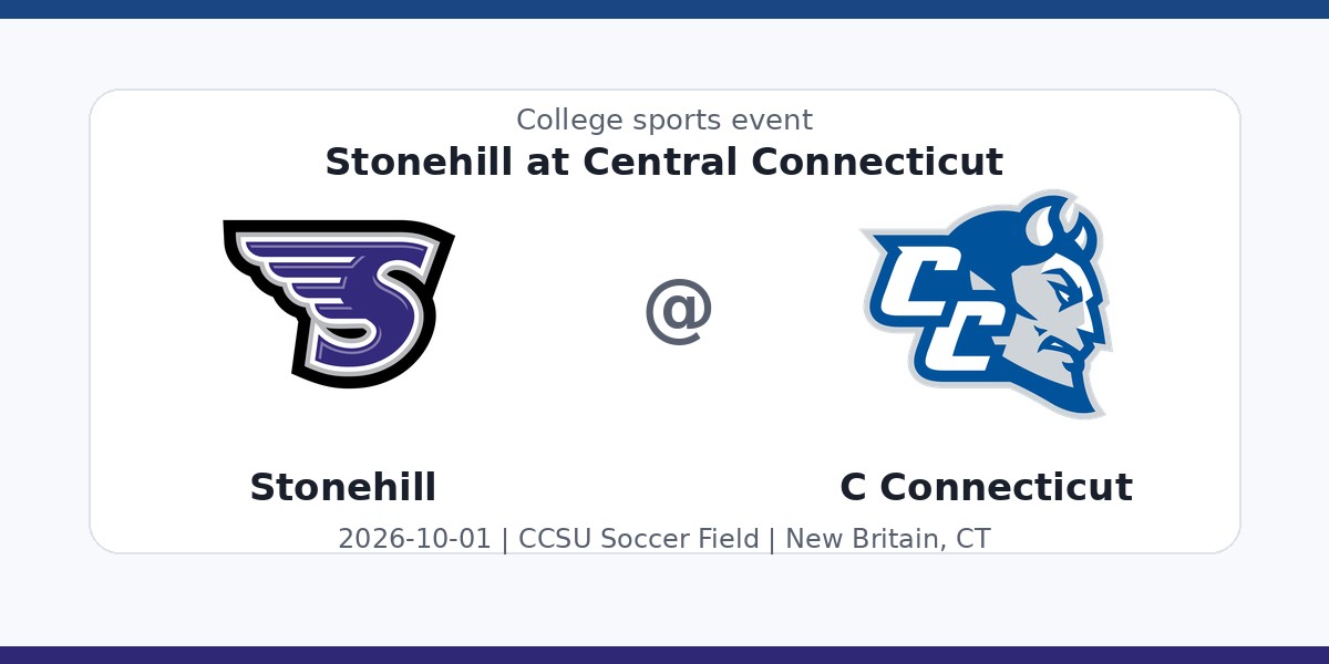 NCAA Men's Soccer: Stonehill Skyhawks at Central Connecticut Blue Devils photo in New Britain, CT