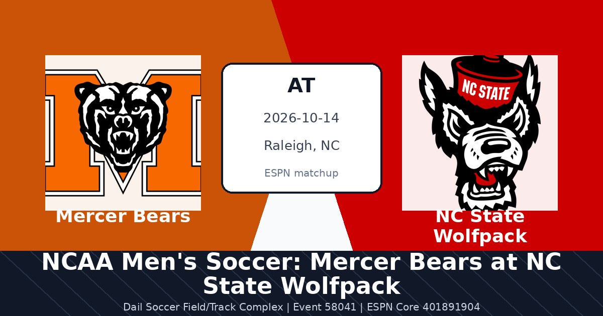 NCAA Men's Soccer: Mercer Bears at NC State Wolfpack photo in Raleigh, NC