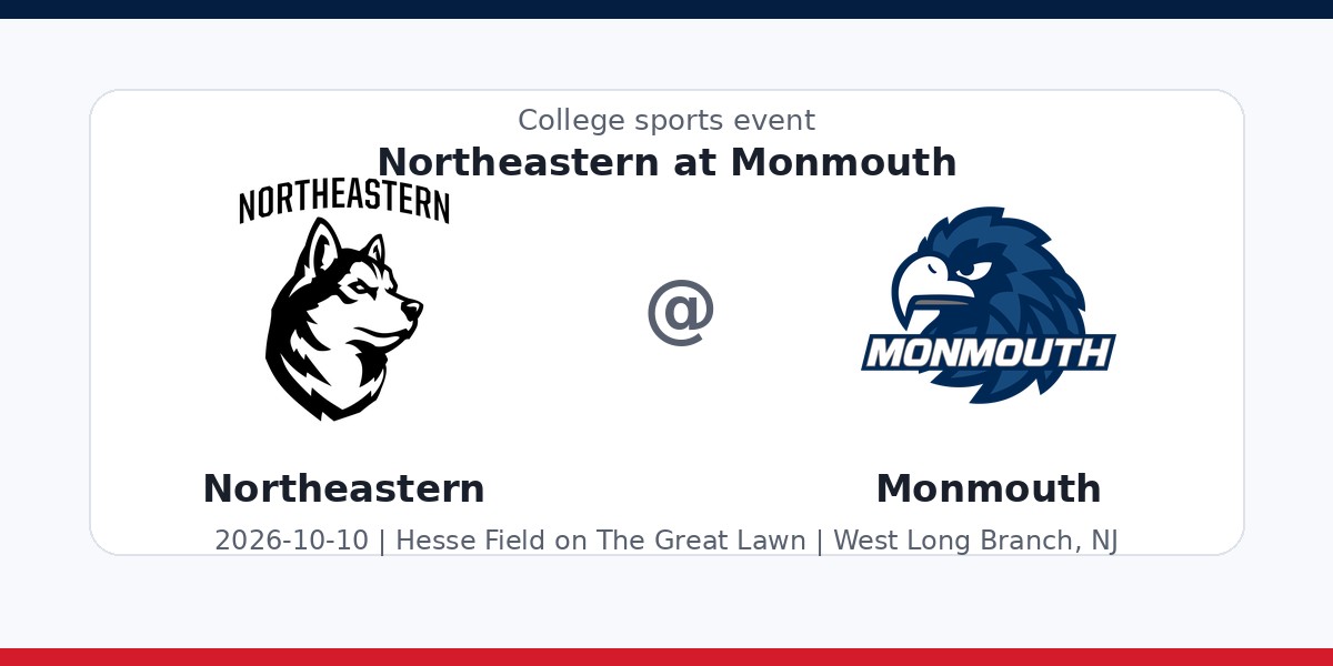 NCAA Men's Soccer: Northeastern Huskies at Monmouth Hawks photo in West Long Branch, NJ