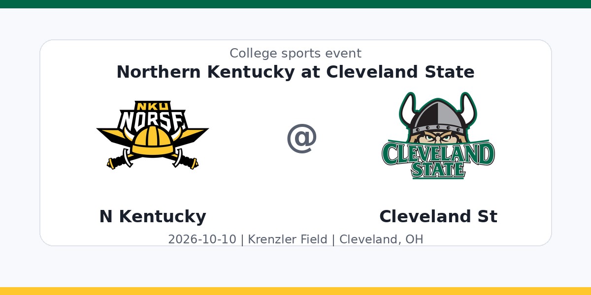 NCAA Men's Soccer: Northern Kentucky Norse at Cleveland State Vikings photo in Cleveland, OH
