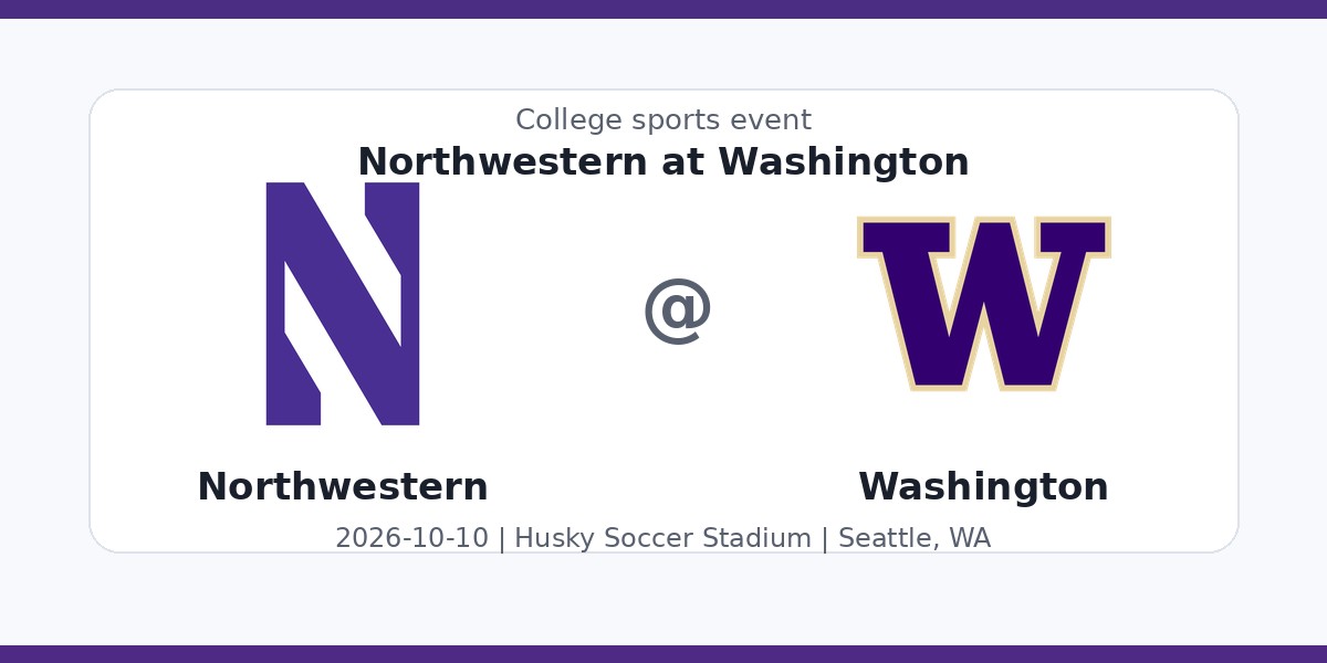 NCAA Men's Soccer: Northwestern Wildcats at Washington Huskies — sports in Seattle, WA