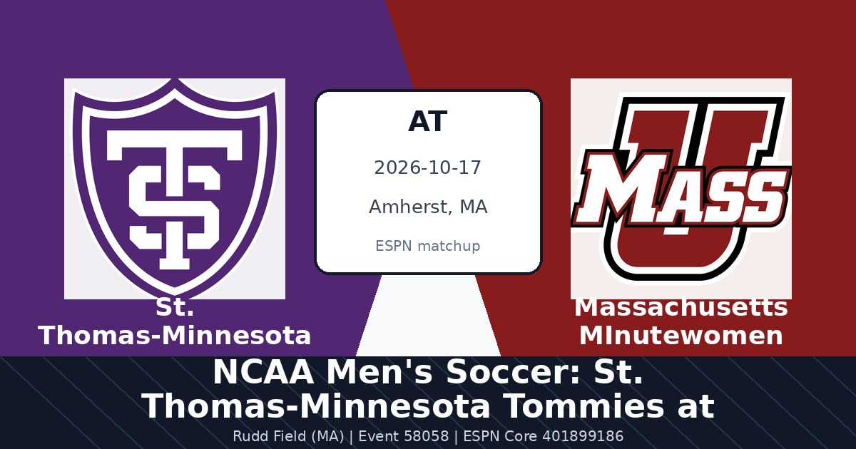NCAA Men's Soccer: St. Thomas-Minnesota Tommies at Massachusetts MInutewomen photo in Amherst, MA