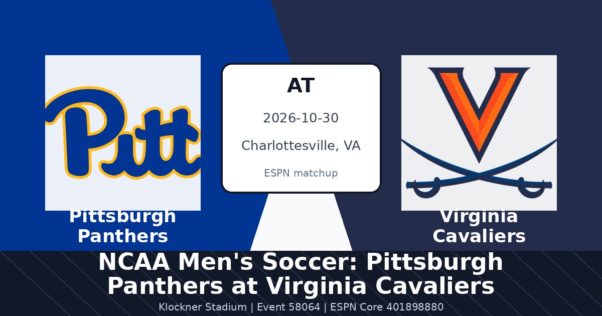 NCAA Men's Soccer: Pittsburgh Panthers at Virginia Cavaliers photo in Charlottesville, VA