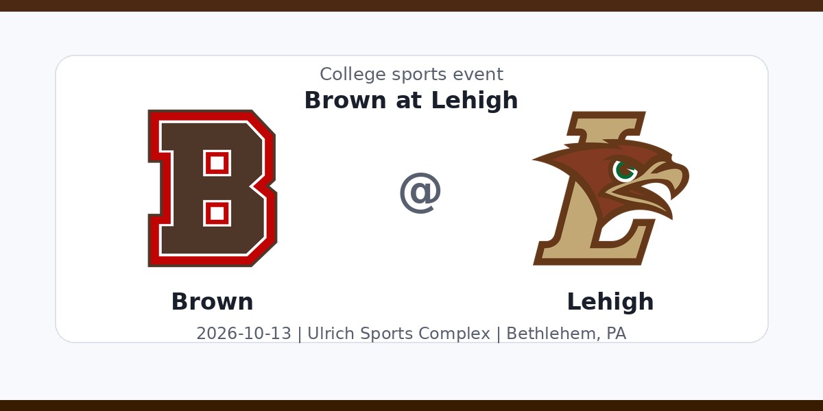 NCAA Men's Soccer: Brown Bears at Lehigh Mountain Hawks photo in Bethlehem, PA