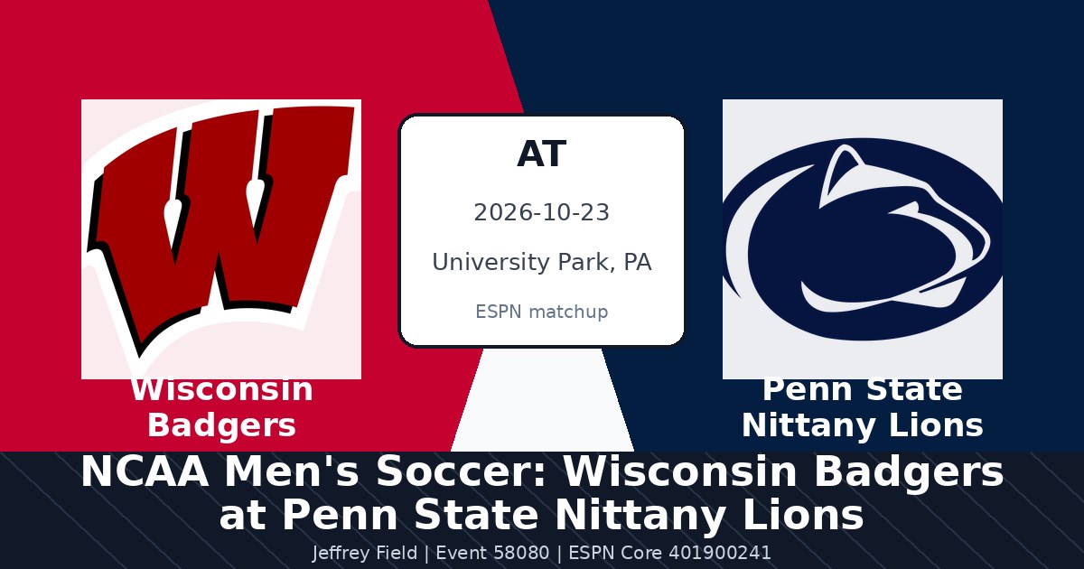 NCAA Men's Soccer: Wisconsin Badgers at Penn State Nittany Lions photo in University Park, PA