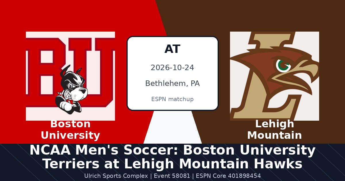 NCAA Men's Soccer: Boston University Terriers at Lehigh Mountain Hawks photo in Bethlehem, PA