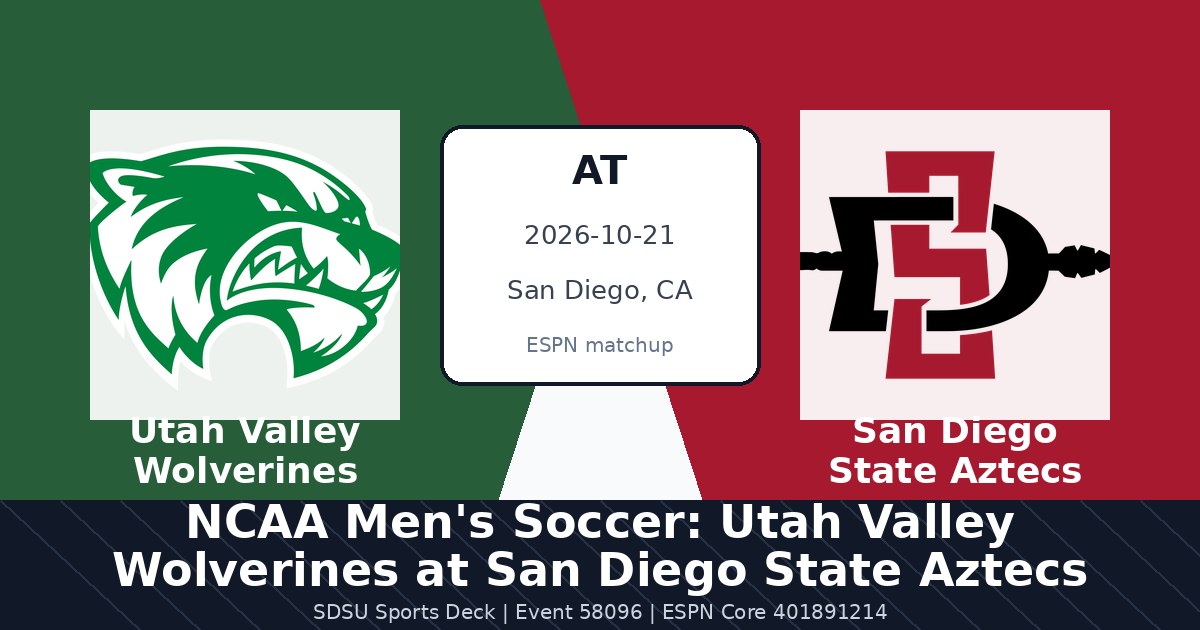 NCAA Men's Soccer: Utah Valley Wolverines at San Diego State Aztecs photo in San Diego, CA