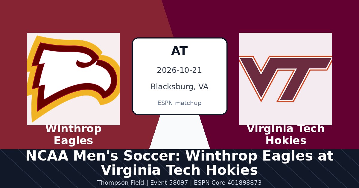 NCAA Men's Soccer: Winthrop Eagles at Virginia Tech Hokies photo in Blacksburg, VA