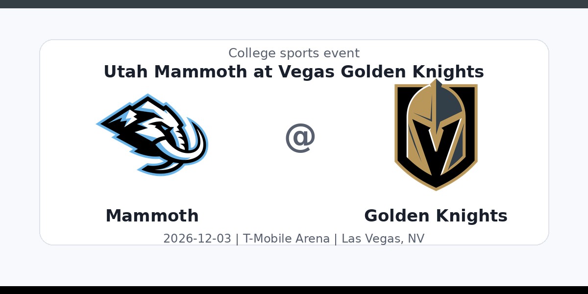 NHL: Utah Mammoth at Vegas Golden Knights photo in Las Vegas, NV