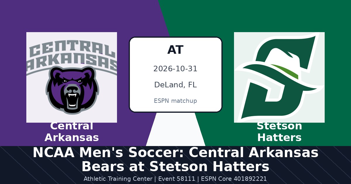 NCAA Men's Soccer: Central Arkansas Bears at Stetson Hatters photo in DeLand, FL