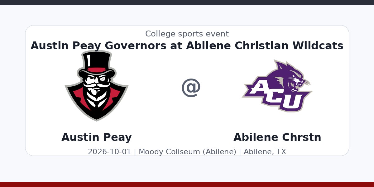 NCAAWVB: Austin Peay Governors at Abilene Christian Wildcats photo in Abilene, TX