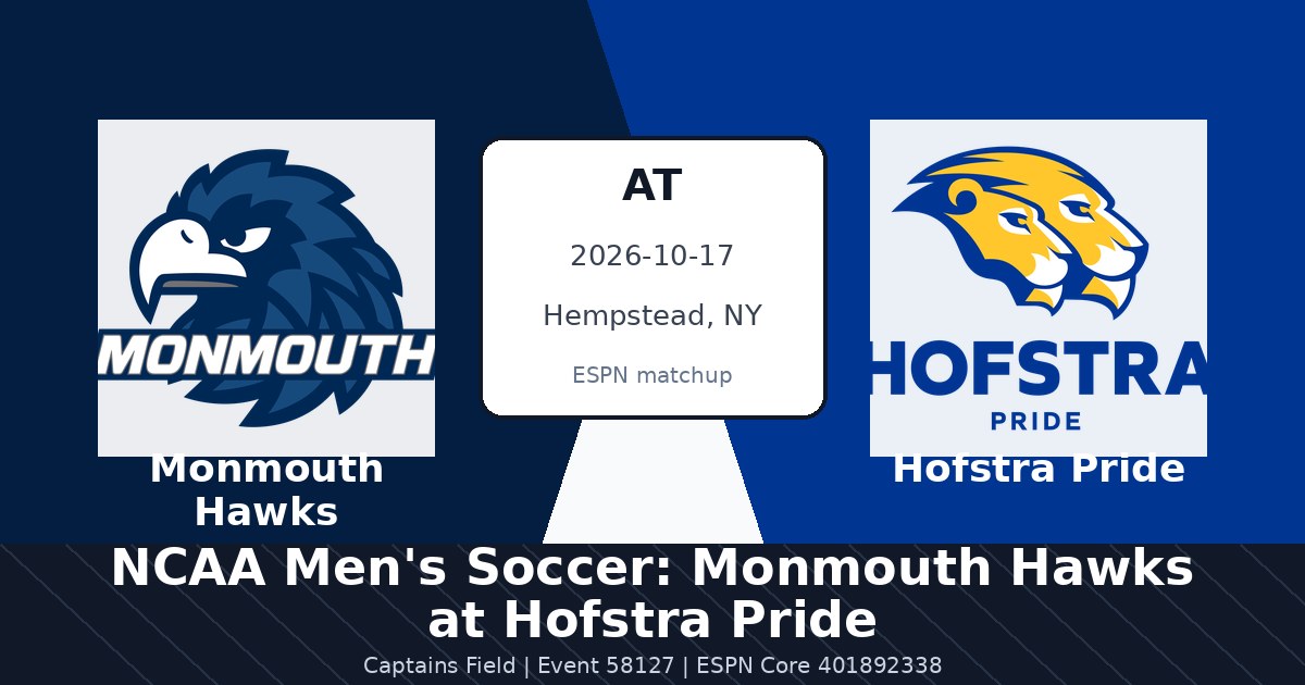NCAA Men's Soccer: Monmouth Hawks at Hofstra Pride photo in Hempstead, NY