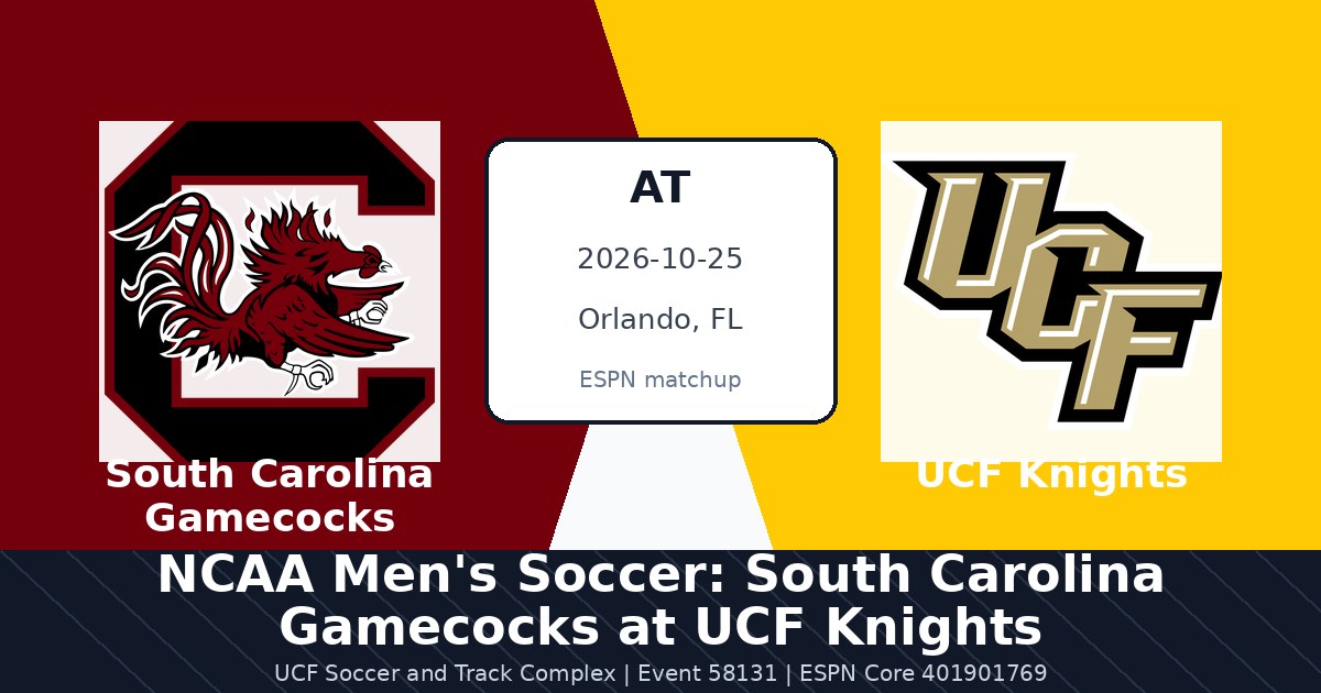 NCAA Men's Soccer: South Carolina Gamecocks at UCF Knights photo in Orlando, FL