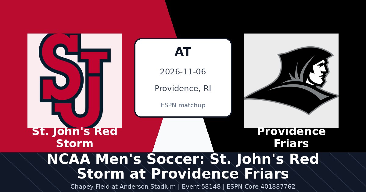 NCAA Men's Soccer: St. John's Red Storm at Providence Friars photo in Providence, RI