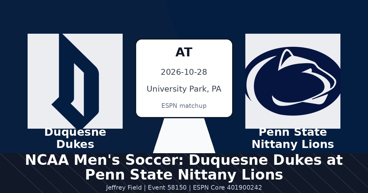 NCAA Men's Soccer: Duquesne Dukes at Penn State Nittany Lions photo in University Park, PA