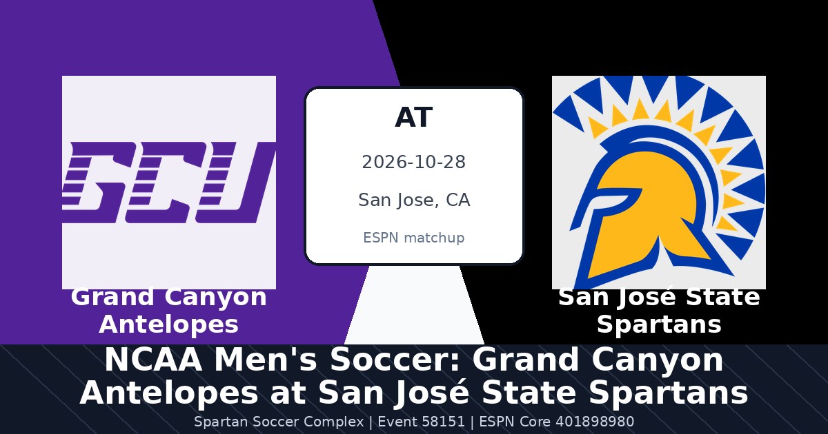 NCAA Men's Soccer: Grand Canyon Antelopes at San José State Spartans photo in San Jose, CA