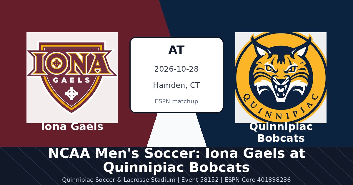 NCAA Men's Soccer: Iona Gaels at Quinnipiac Bobcats photo in Hamden, CT