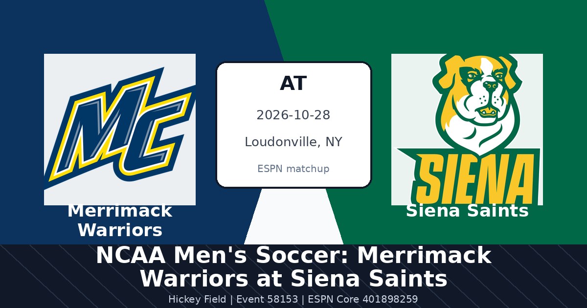 NCAA Men's Soccer: Merrimack Warriors at Siena Saints photo in Loudonville, NY