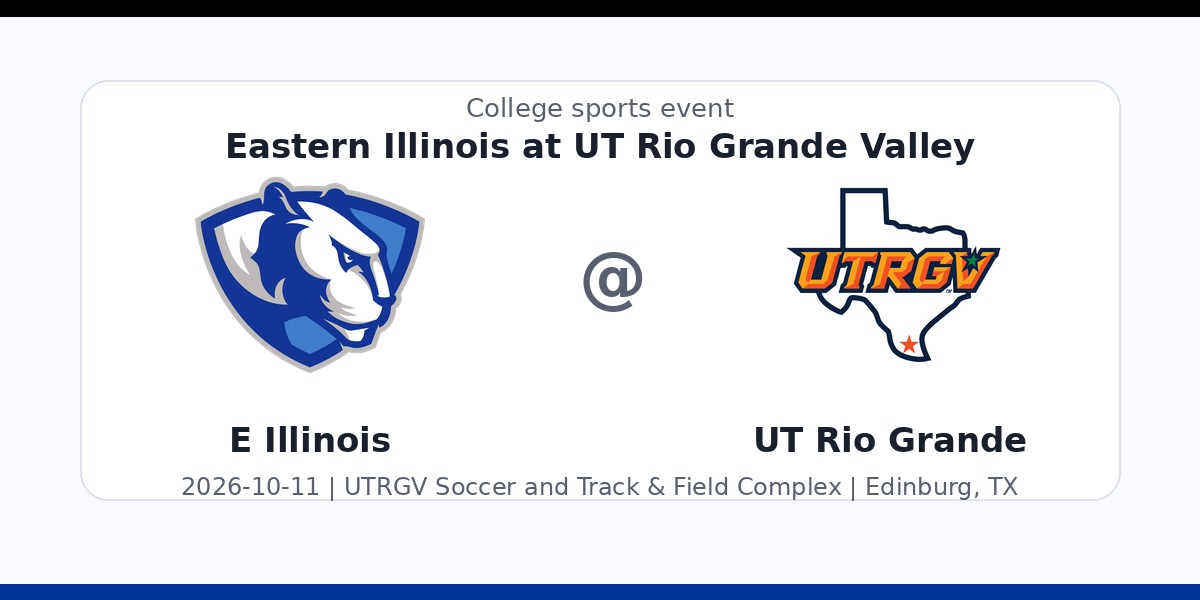 NCAA Men's Soccer: Eastern Illinois Panthers at UT Rio Grande Valley Vaqueros photo in Edinburg, TX