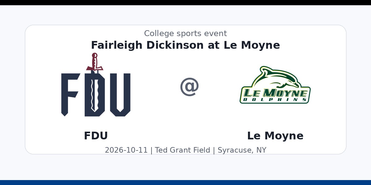 NCAA Men's Soccer: Fairleigh Dickinson Knights at Le Moyne Dolphins photo in Syracuse, NY