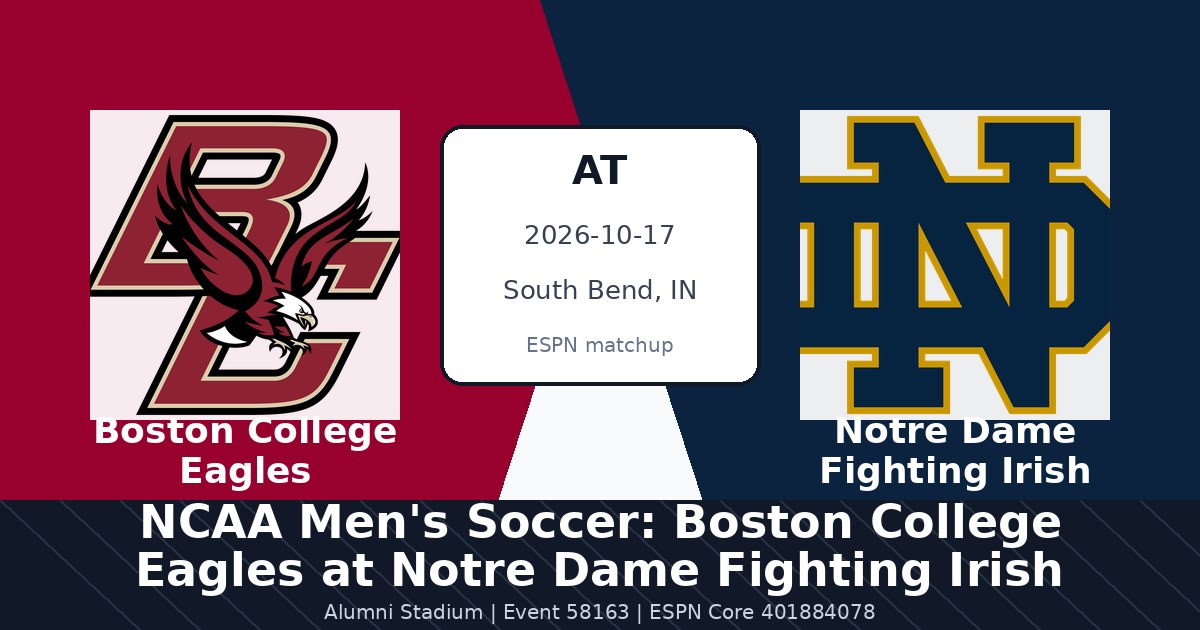 NCAA Men's Soccer: Boston College Eagles at Notre Dame Fighting Irish photo in South Bend, IN