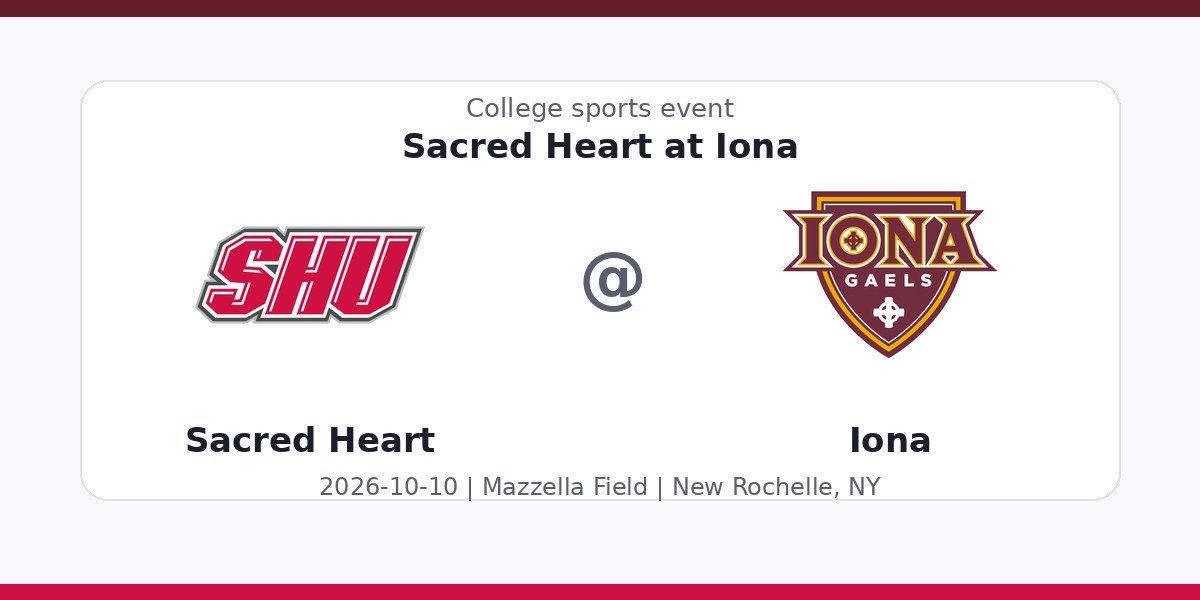 NCAA Men's Soccer: Sacred Heart Pioneers at Iona Gaels photo in New Rochelle, NY