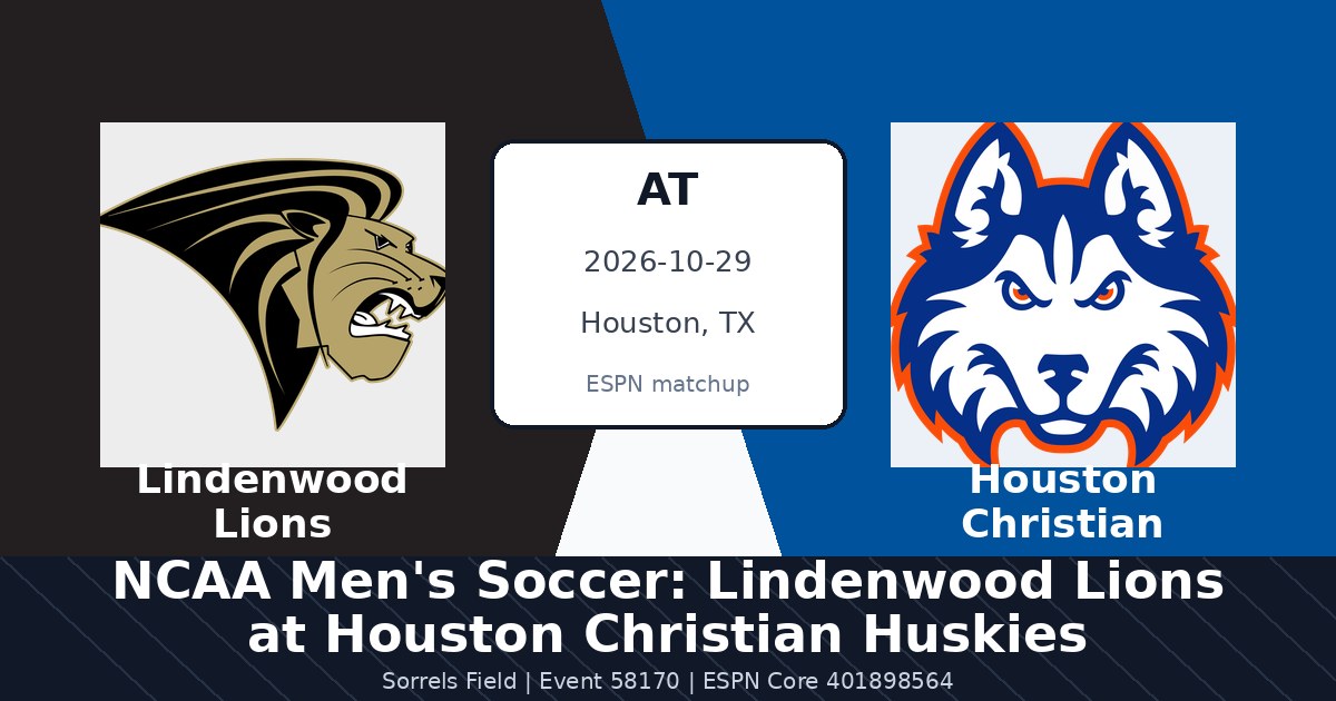 NCAA Men's Soccer: Lindenwood Lions at Houston Christian Huskies photo in Houston, TX