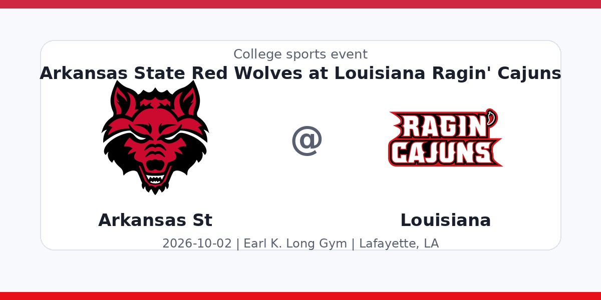 NCAAWVB: Arkansas State Red Wolves at Louisiana Ragin' Cajuns - Oct 2 photo in Lafayette, LA