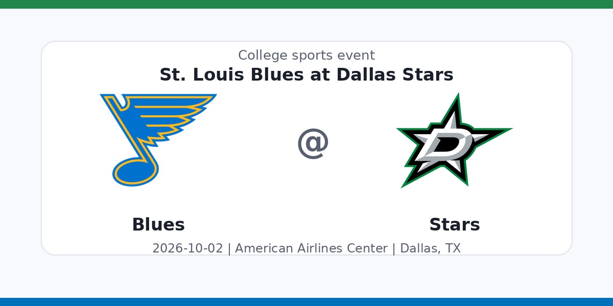 NHL: St. Louis Blues at Dallas Stars — sports in Dallas, TX