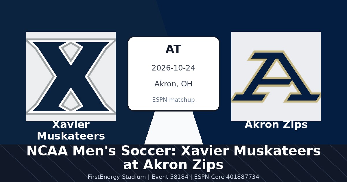 NCAA Men's Soccer: Xavier Muskateers at Akron Zips photo in Akron, OH