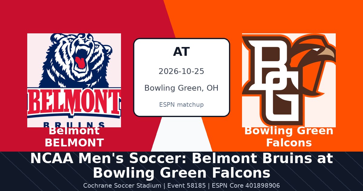 NCAA Men's Soccer: Belmont Bruins at Bowling Green Falcons photo in Bowling Green, OH