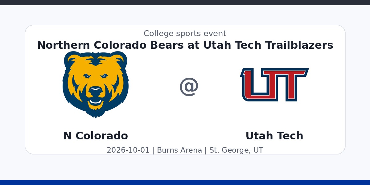 NCAAWVB: Northern Colorado Bears at Utah Tech Trailblazers photo in St. George, UT