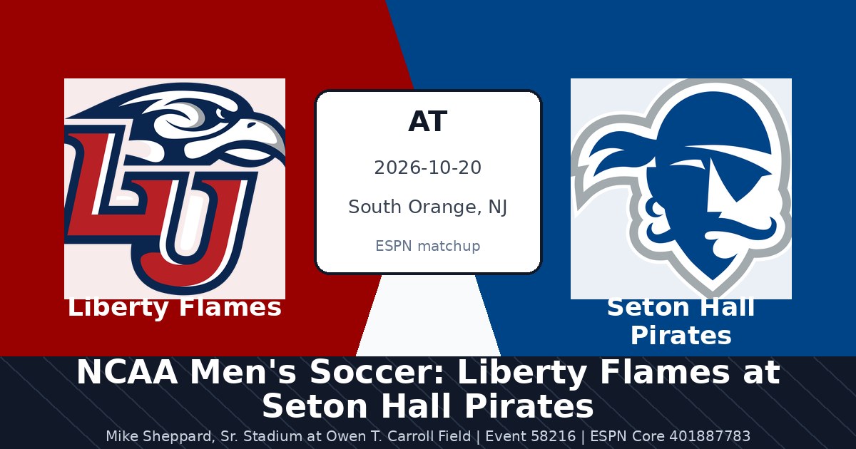 NCAA Men's Soccer: Liberty Flames at Seton Hall Pirates photo in South Orange, NJ
