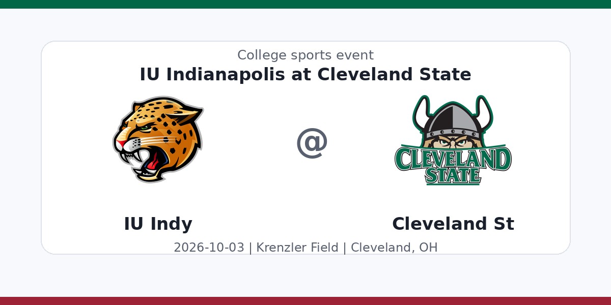 NCAA Men's Soccer: IU Indianapolis Jaguars at Cleveland State Vikings photo in Cleveland, OH
