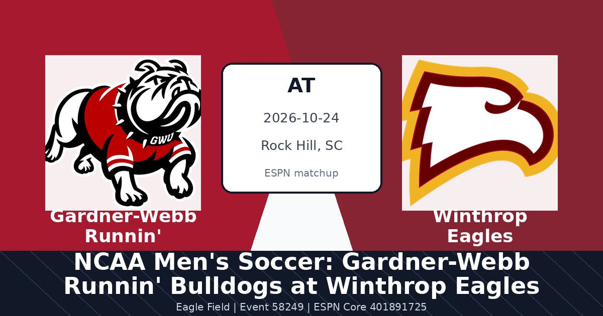 NCAA Men's Soccer: Gardner-Webb Runnin' Bulldogs at Winthrop Eagles photo in Rock Hill, SC