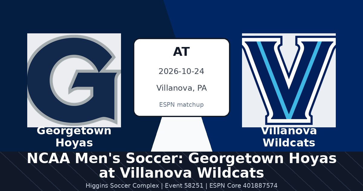 NCAA Men's Soccer: Georgetown Hoyas at Villanova Wildcats photo in Villanova, PA