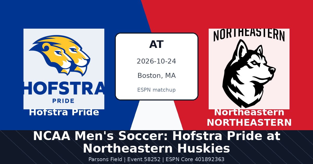 NCAA Men's Soccer: Hofstra Pride at Northeastern Huskies photo in Boston, MA