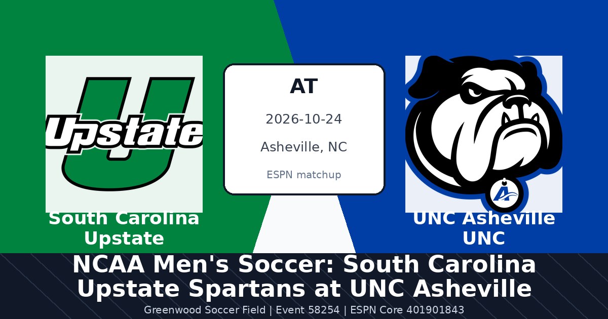 NCAA Men's Soccer: South Carolina Upstate Spartans at UNC Asheville Bulldogs photo in Asheville, NC