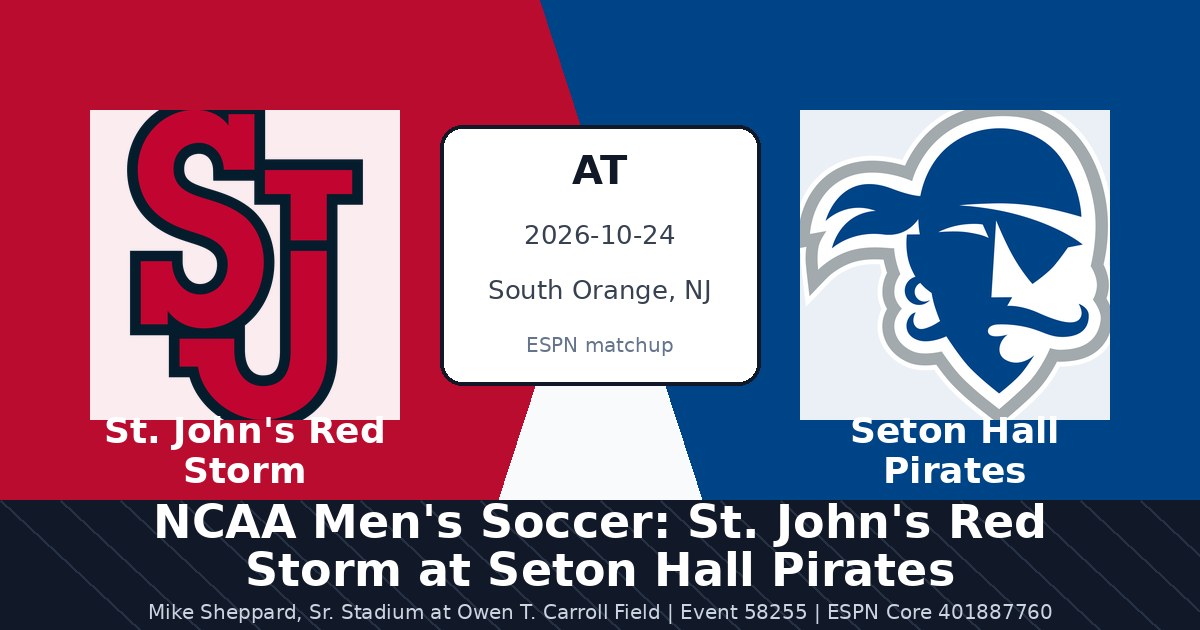NCAA Men's Soccer: St. John's Red Storm at Seton Hall Pirates photo in South Orange, NJ