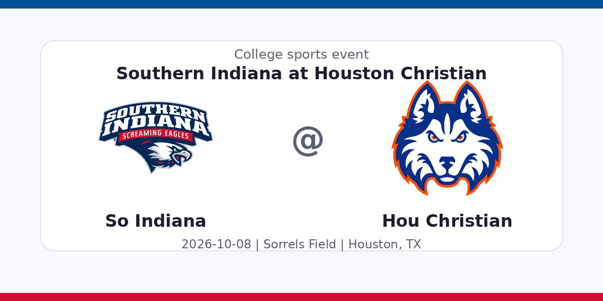 NCAA Men's Soccer: Southern Indiana Screaming Eagles at Houston Christian Huskies photo in Houston, TX