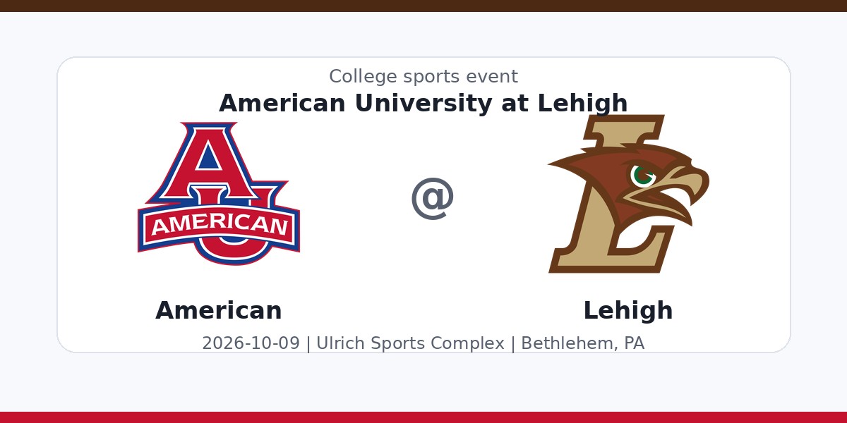 NCAA Men's Soccer: American University Eagles at Lehigh Mountain Hawks photo in Bethlehem, PA
