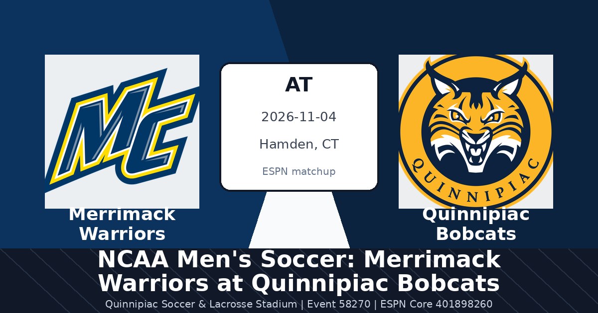 NCAA Men's Soccer: Merrimack Warriors at Quinnipiac Bobcats photo in Hamden, CT