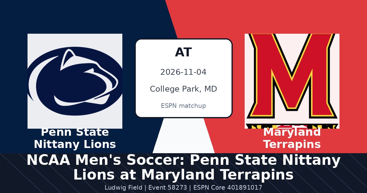 NCAA Men's Soccer: Penn State Nittany Lions at Maryland Terrapins photo in College Park, MD