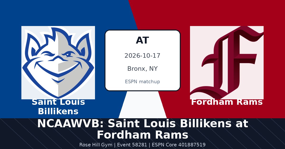 NCAAWVB: Saint Louis Billikens at Fordham Rams photo in Bronx, NY