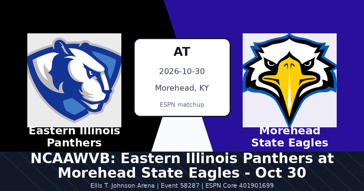 NCAAWVB: Eastern Illinois Panthers at Morehead State Eagles - Oct 30 photo in Morehead, KY
