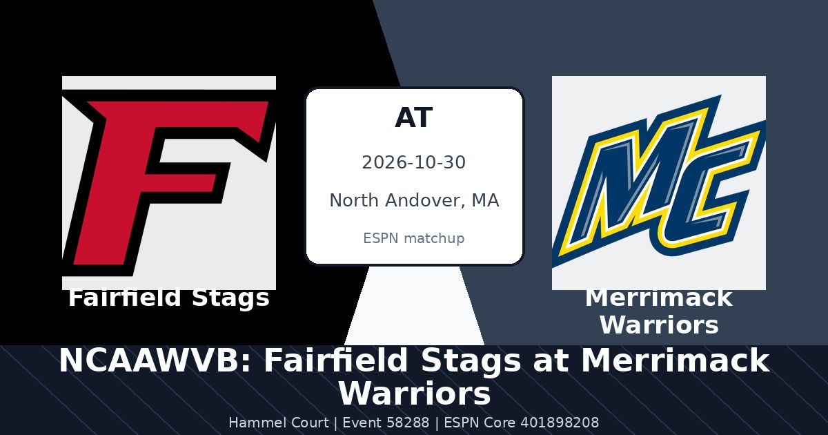 NCAAWVB: Fairfield Stags at Merrimack Warriors photo in North Andover, MA